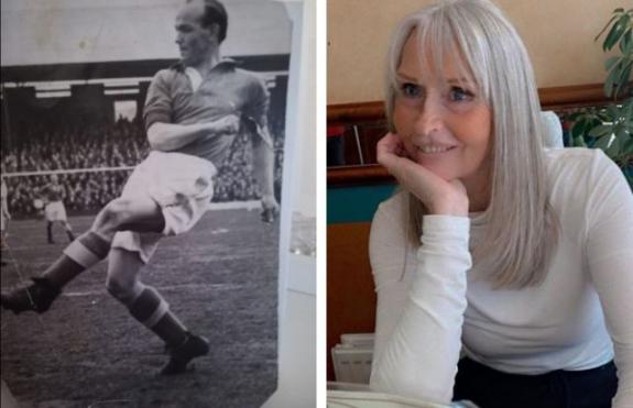 Barrhead News: Johnny Kelly, left, and his daughter Joanne Wright, right Barrhead News: Johnny Kelly, left, and his daughter Joanne Wright, right