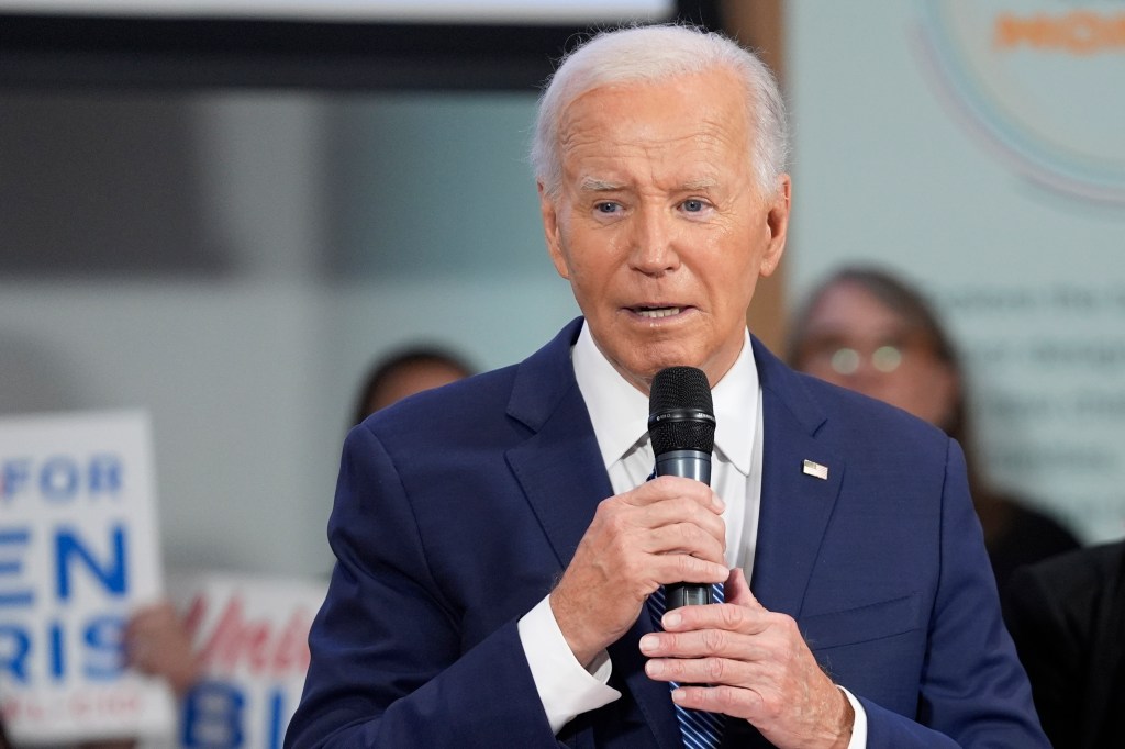 President Biden speaking at AFL-CIO headquarters on July 10, 2024.