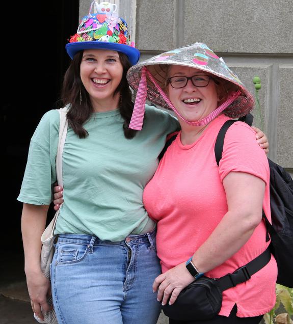 There were a range of hats on display