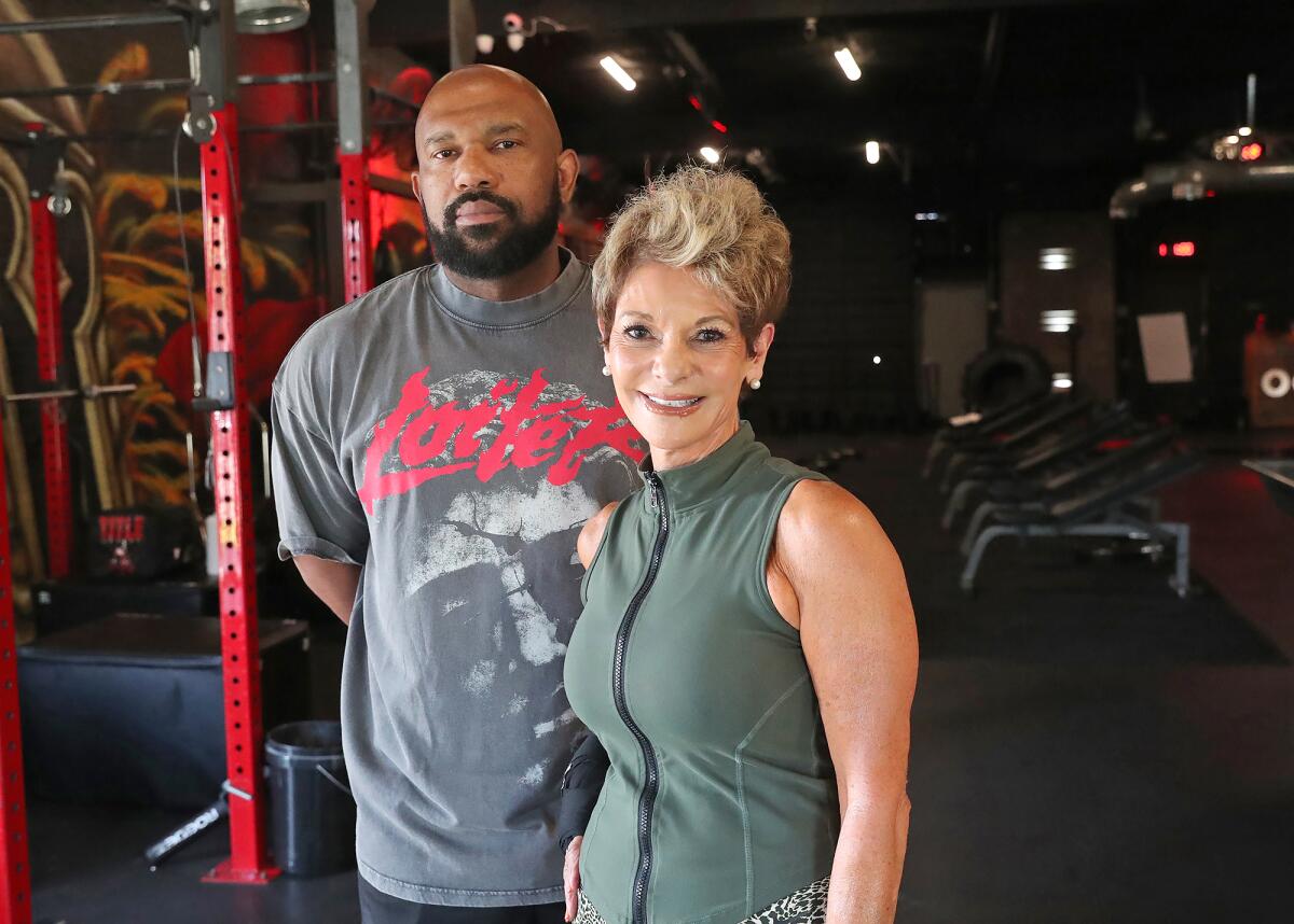 Donna Clervi and partner Marlon Ealy, from Rock Steady Boxing.