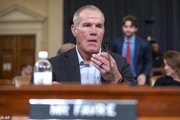 Brett Favre appears before the House Committee on Ways and Means on Capitol Hill