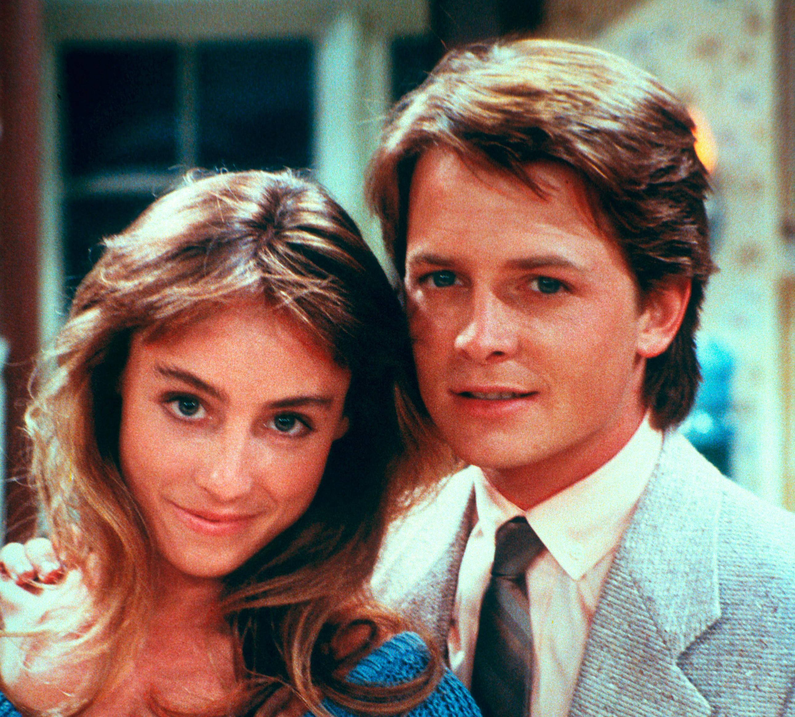 Studio Publicity Still from Family Ties Michael J. Fox, Tracy Pollan circa 1983 All Rights Reserved File Reference 31708236THA For Editorial Use Only