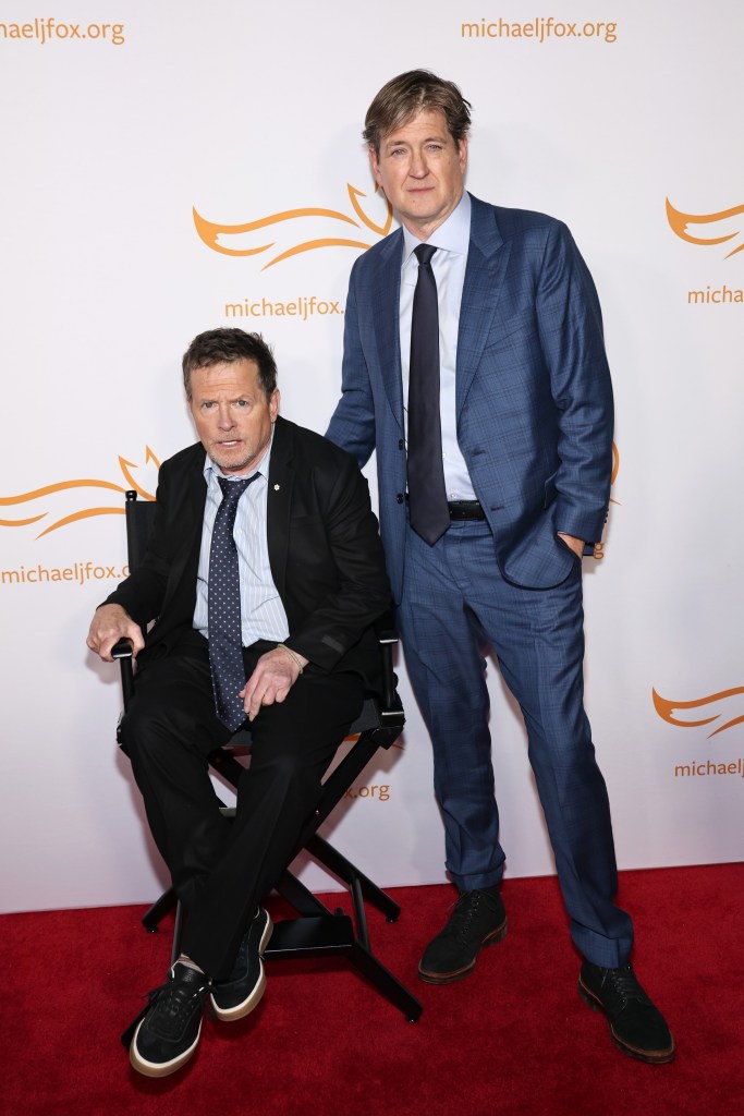 Michael J. Fox and Bill Lawrence attend the 2025 A Funny Thing Happened On The Way To Cure Parkinson's Gala
