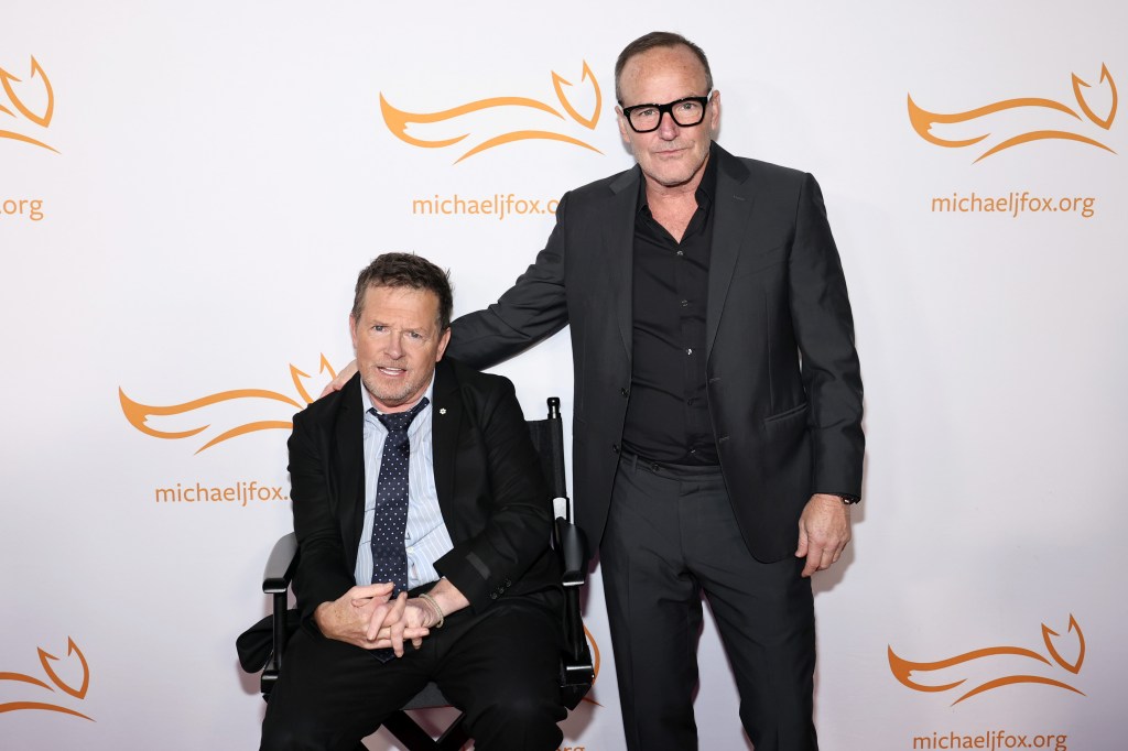Michael J. Fox and Clark Gregg attend the 2025 A Funny Thing Happened On The Way To Cure Parkinson's Gala