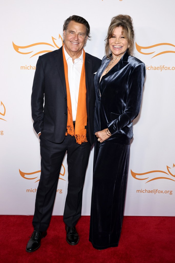 Ted McGinley and Gigi Rice attend the 2025 A Funny Thing Happened On The Way To Cure Parkinson's Gala