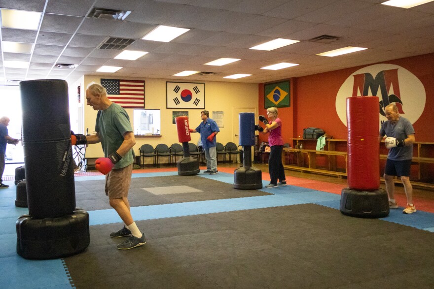 Students at More Than Boxing meet three times a week at the Academy for Martial Arts in Schertz for an hour session.
