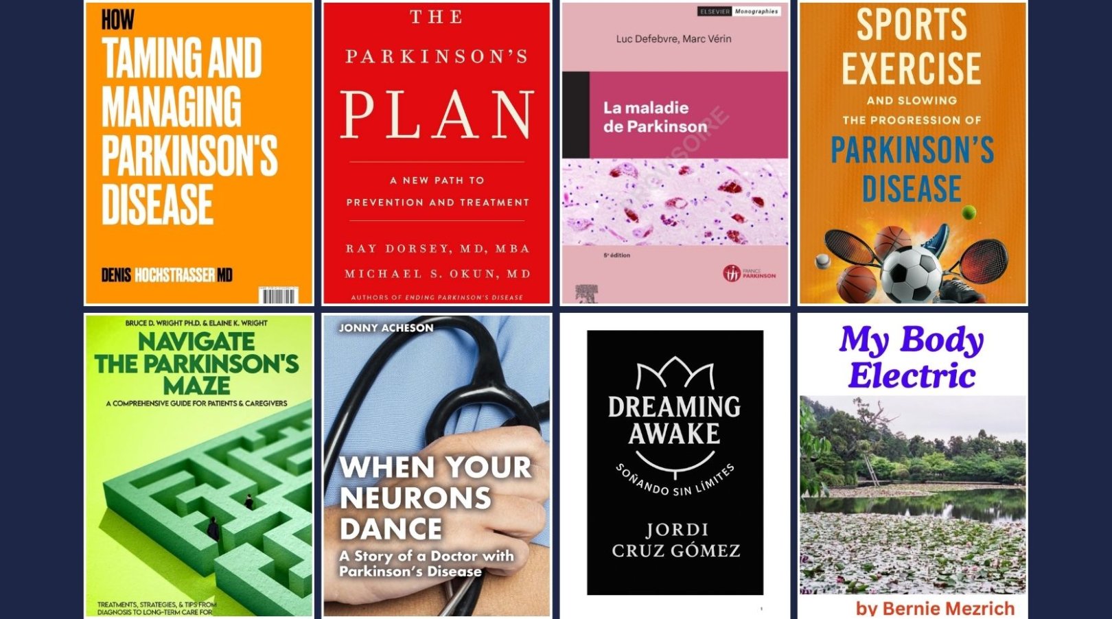 Cover images of new Parkinson's books for autumn 2025
